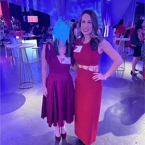 Elegant SIMKHAI Reddish Burgundy Dress With Cutouts